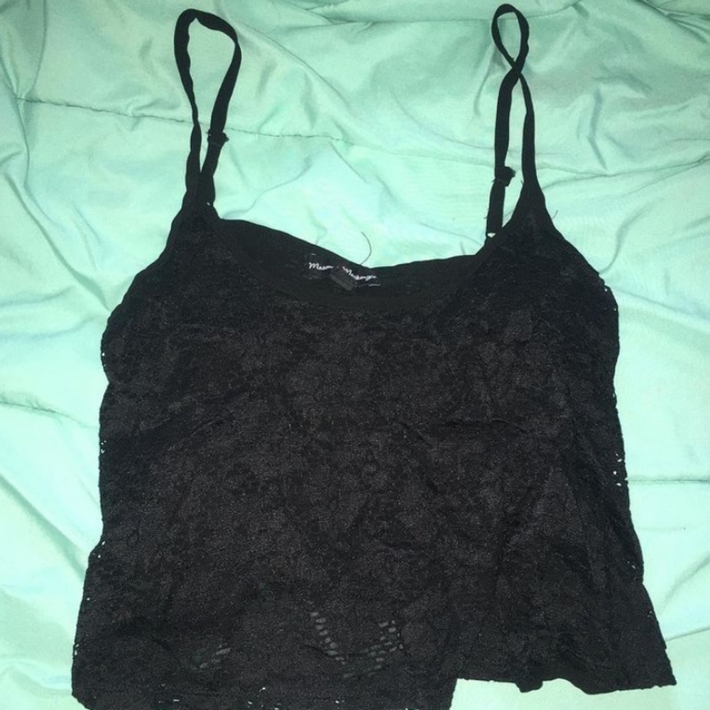 black lace tank top